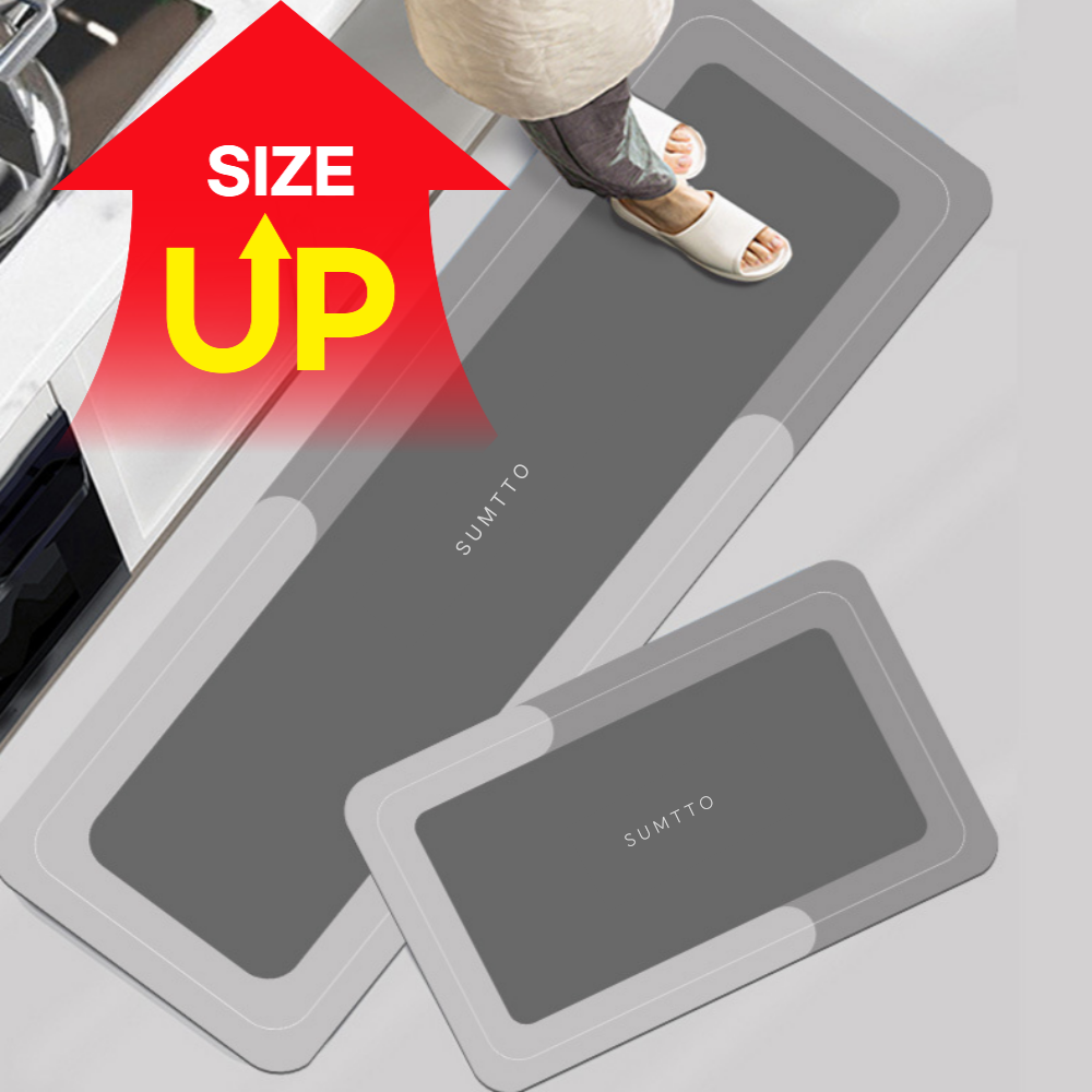 숨또 빨아쓰는 규조토 특대형 주방매트 2p, 모던카키그레이 18,500원