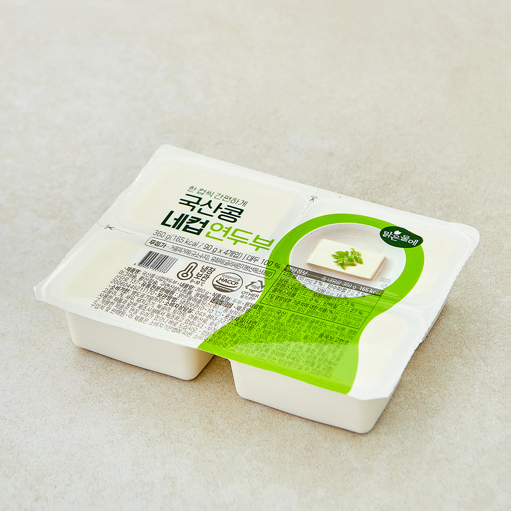 [로켓프레시] 맑은물에 국산콩 네컵 연두부 4개입 2,450원