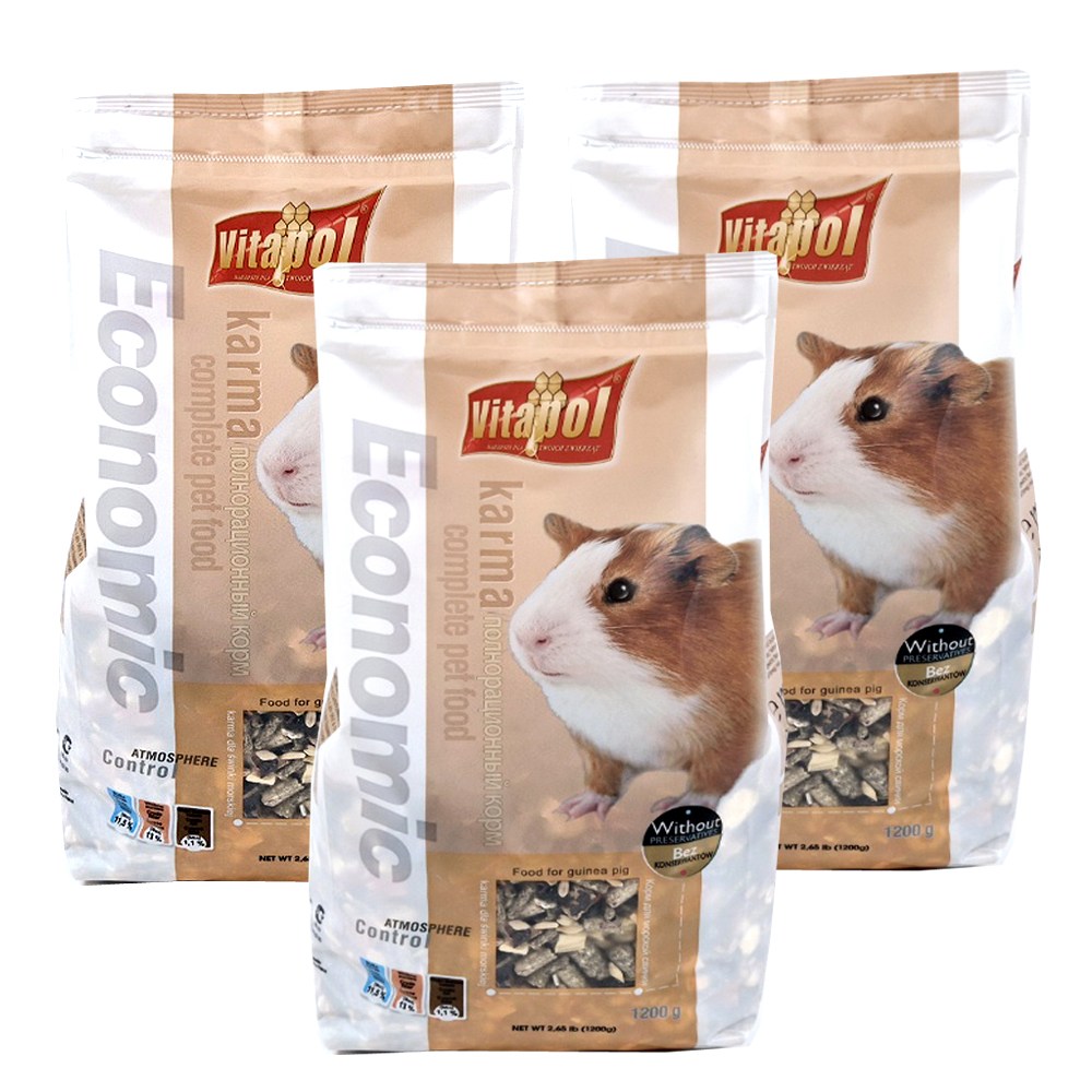 애니몰파크 비타폴 이코노믹 기니피그 1.2kg 3개 사료 먹이 간식, 1.2kg, 3개 28,490원