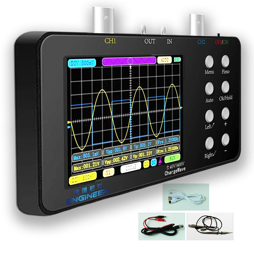 HAPPYSOOP 2채널 휴대용 오실로스코프 소형 멀티 50M 샘플링 미니 디지털 전류 83,800원