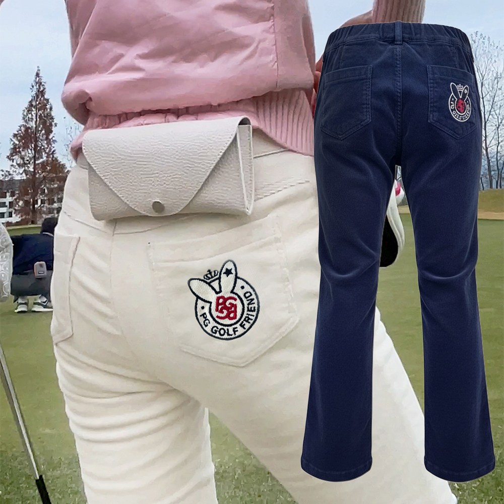 PG 패치 골덴 부츠컷 여성 골프바지 여성골프웨어 봄 가을 여자골프바지 간절기 사방 스판 겨울 가을 슬림 팬츠 여자골프웨어 밴딩바지 스판 기능성 팬츠 89,600원