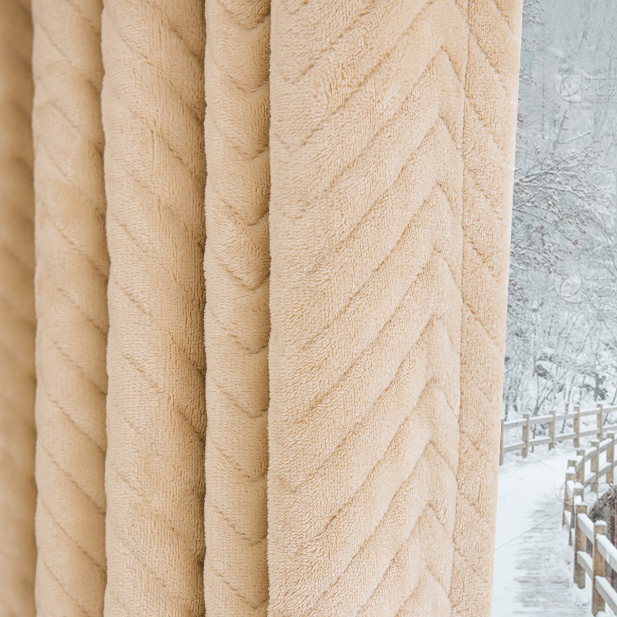 HAROO 겨울 창문방한 보온 안방 방음 커튼 4중  방한 거실 99%암막 커튼 아일렛형 레일형 통용 1P 42,500원