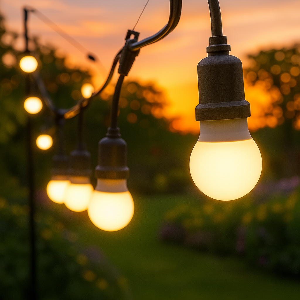 야외용 LED 방수 파티라이트 오징어등 소켓+전구 세트, 10개, 8w 전구색 67,900원