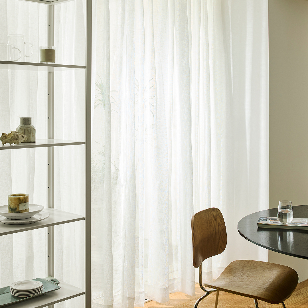 한샘 규격 브리즈 나비주름 린넨필 커튼 23,200원