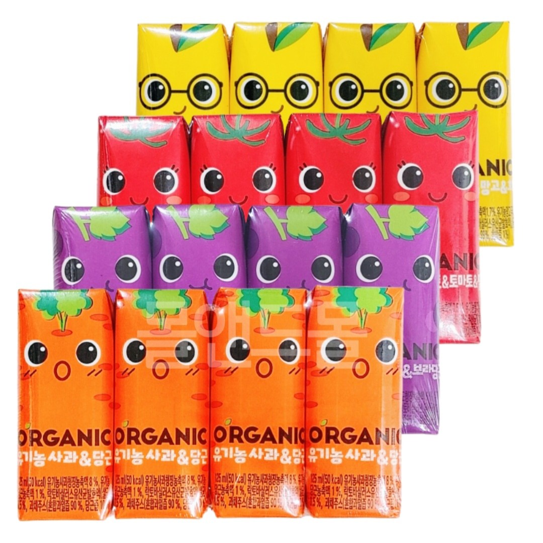 주스 크니쁘니 125ml x16개 (사과당근,적포도,레드비트,오렌지망고) 22,190원