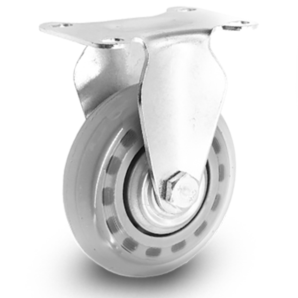 무소음 인라인 우레탄 경량 캐스터 고정형 10cm(4인치) 투명, 1개 7,250원