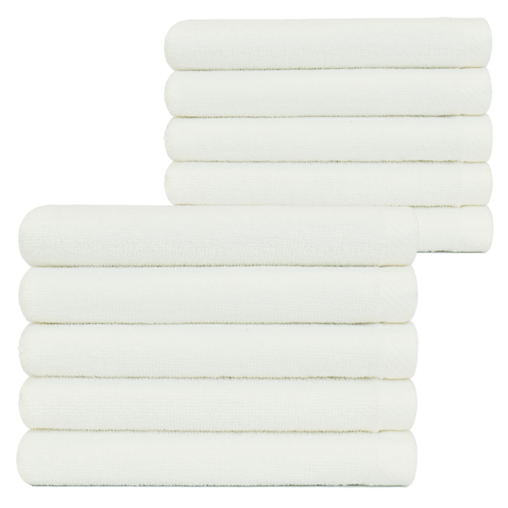 업소용 미용수건 면사 30수 100g 무지 10장 세트, 화이트, 1개 19,810원