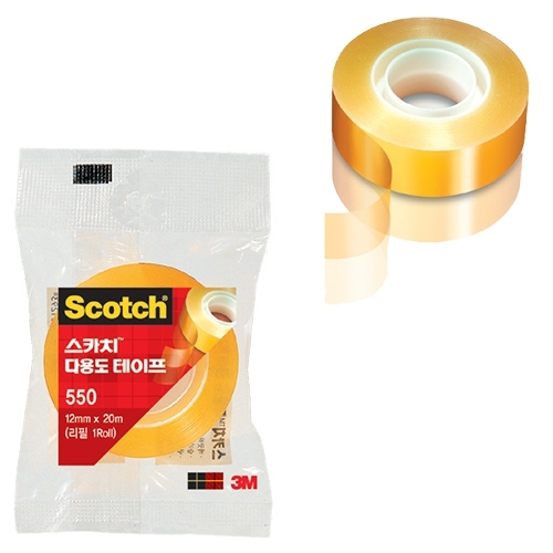 3M 스카치 다용도테이프 리필 550R-12 (12mm x 30M) 2,100원