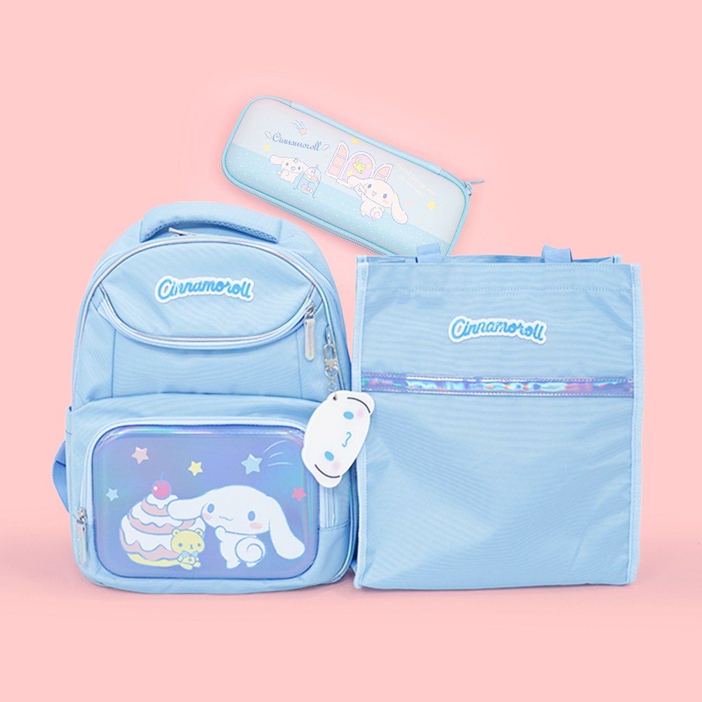 산리오 시나모롤 초등학생 책가방 풀세트 백팩+신주머니+필통+레인커버+거울키링 포함 92,900원