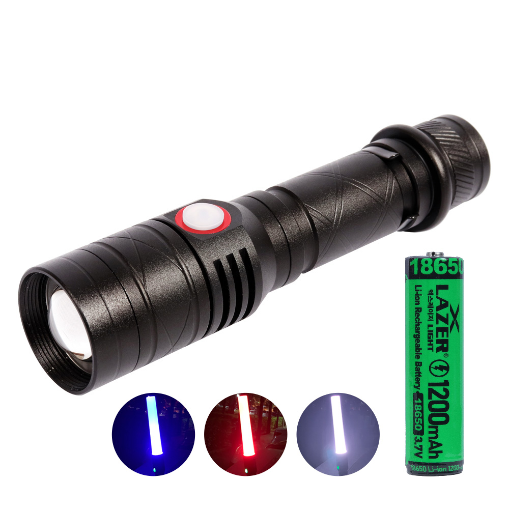 3in1 신호봉 LED 미니랜턴 줌인아웃  등산 고휘도 방수손전등 응원봉 경광봉후레쉬 21,000원