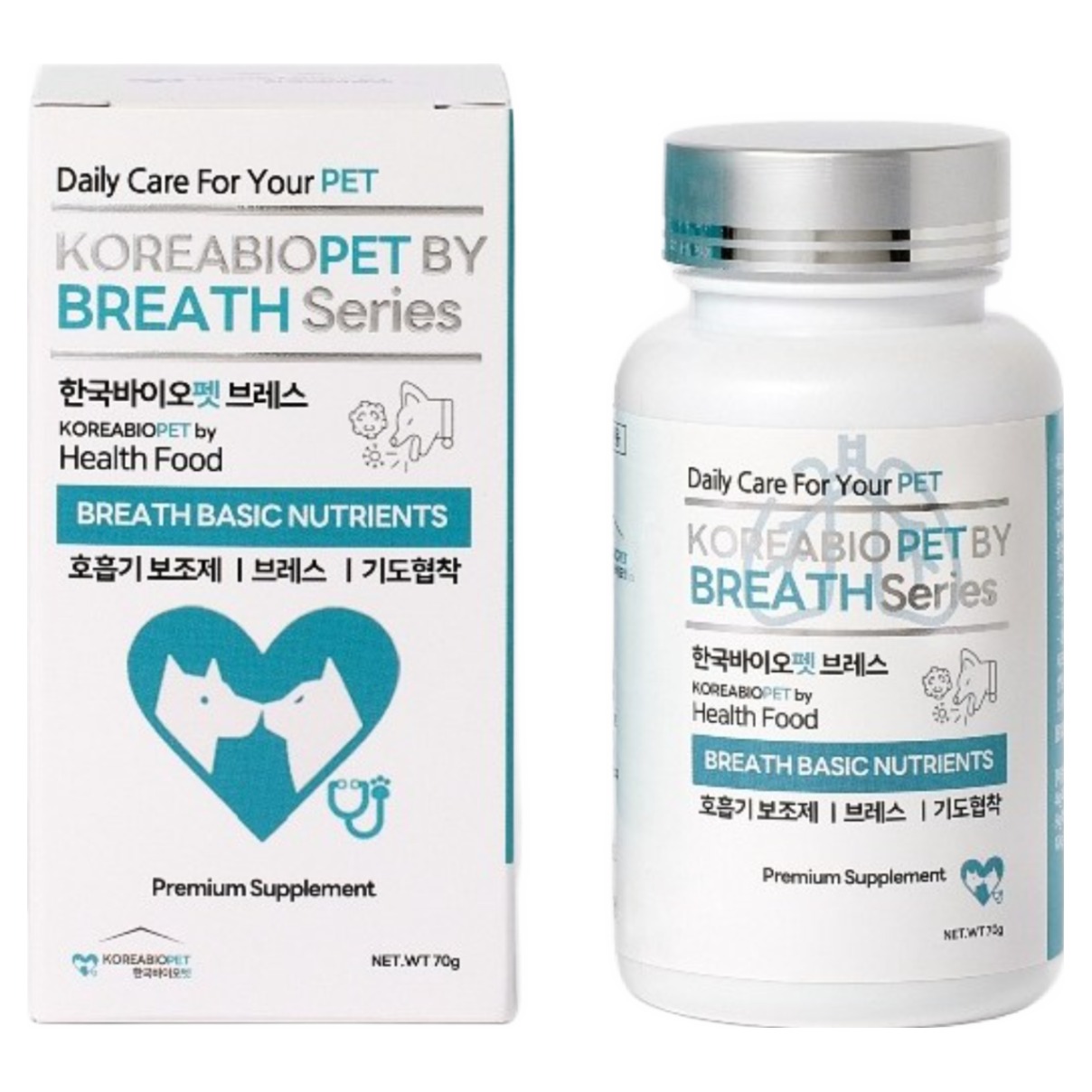 한국바이오펫 브레스 강아지 고양이 기침 기관지 호흡기 영양제, 70g, 4개, 호흡기/기관지 68,700원