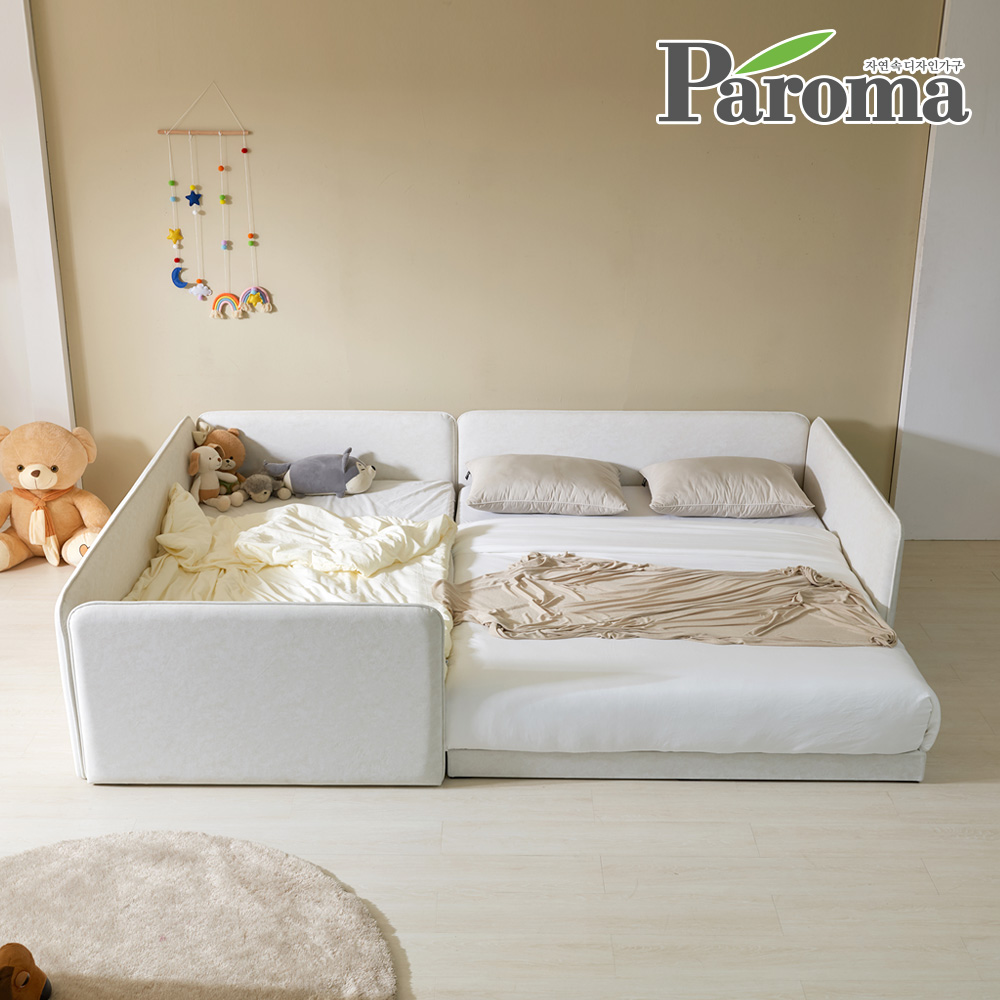 파로마 아이룸 높은 슬림 4면가드 저상형 패브릭 패밀리 침대 SS+Q 1,607,000원