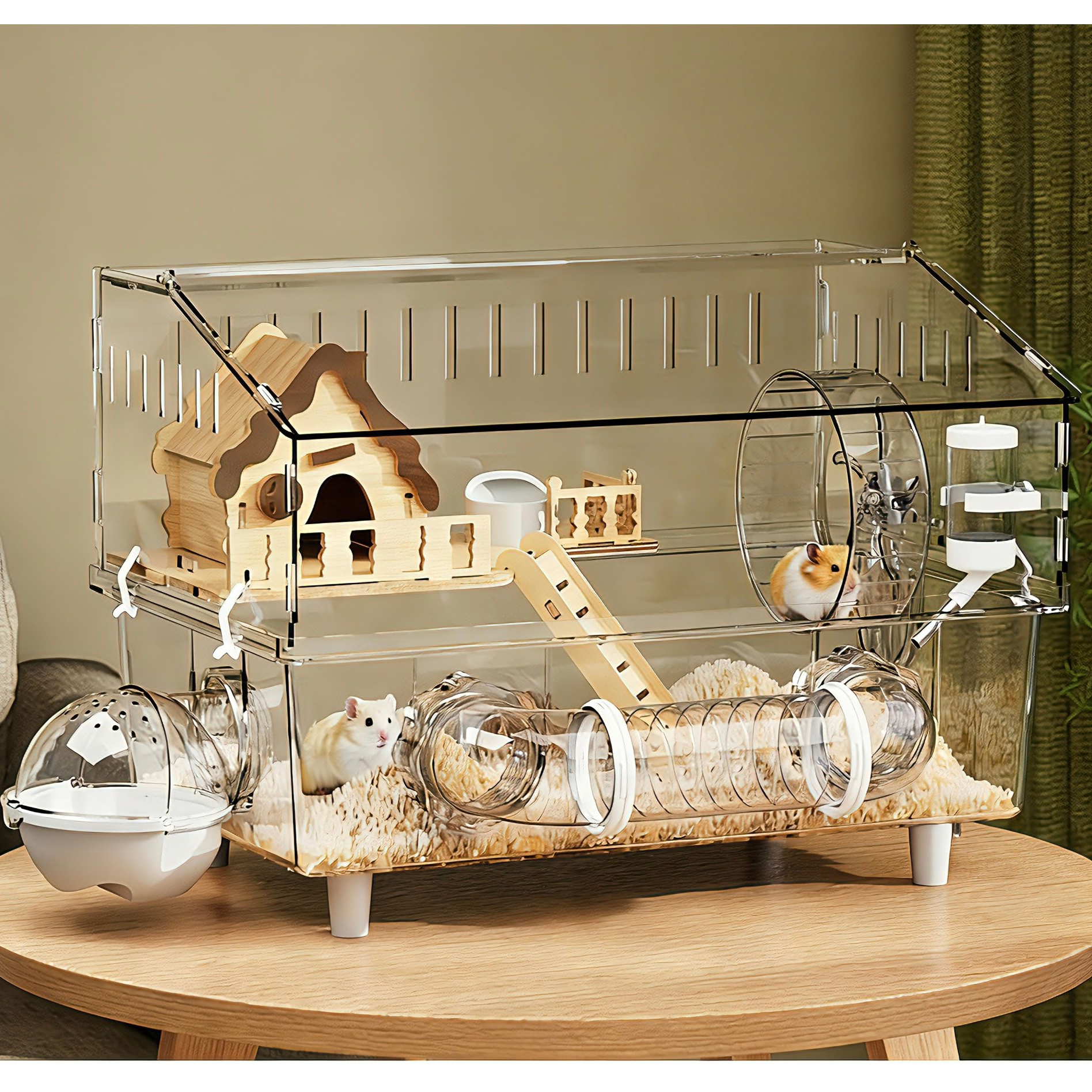 Equator 햄스터케이지 대형 투명 빌라 아크릴 햄스터집 햄스터용품, 투명색, 1개 38,500원