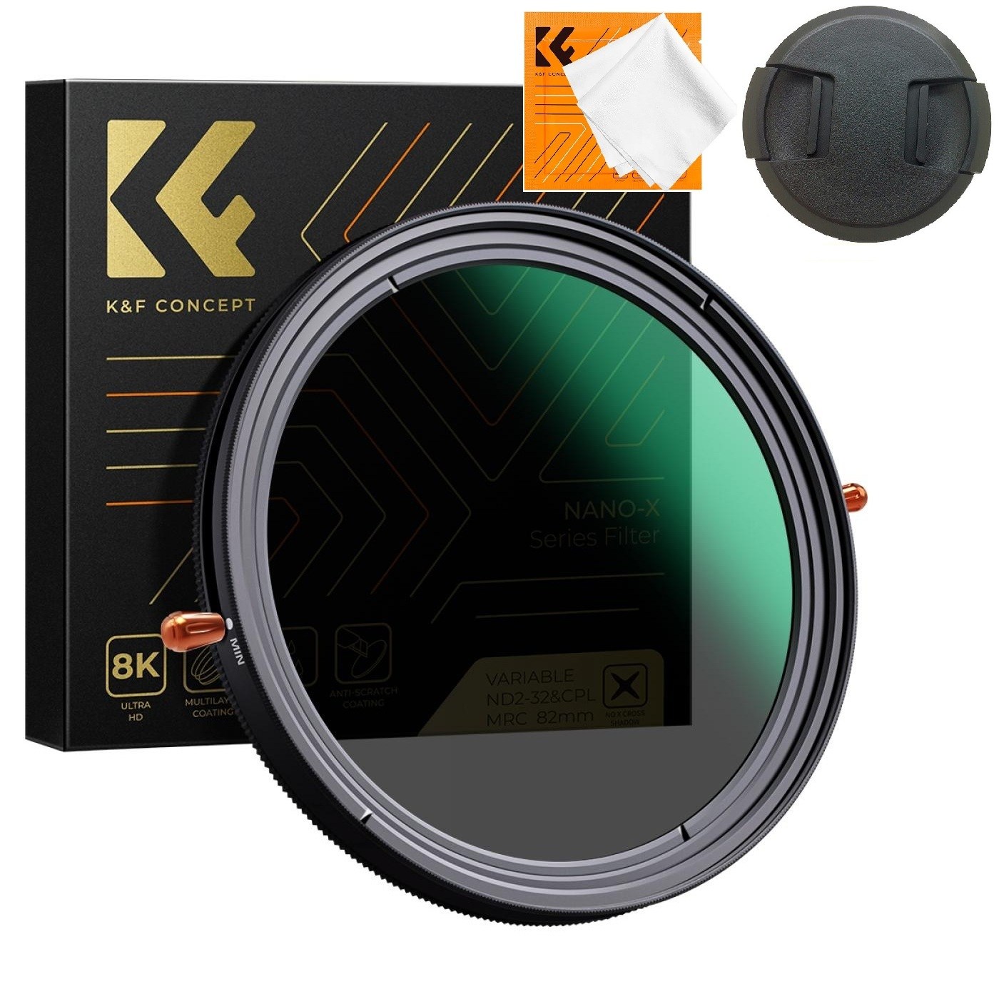 K&F Concept 58mm NANO-X 가변 ND2-32+CPL 2-in-1 필터 (융/캡포함) ND2-ND32+CPL Fader Filter + Cap/Cloth 77,900원