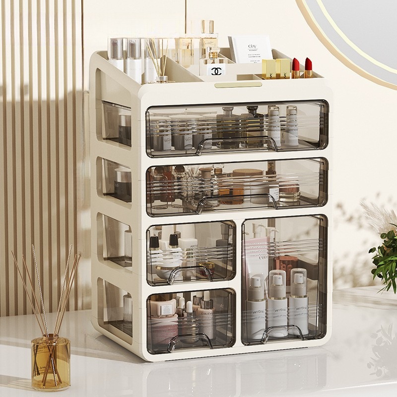 서랍형 화장품 정리함 침실 화장대용 대용량 다층 방진 방습 화이트 40,200원