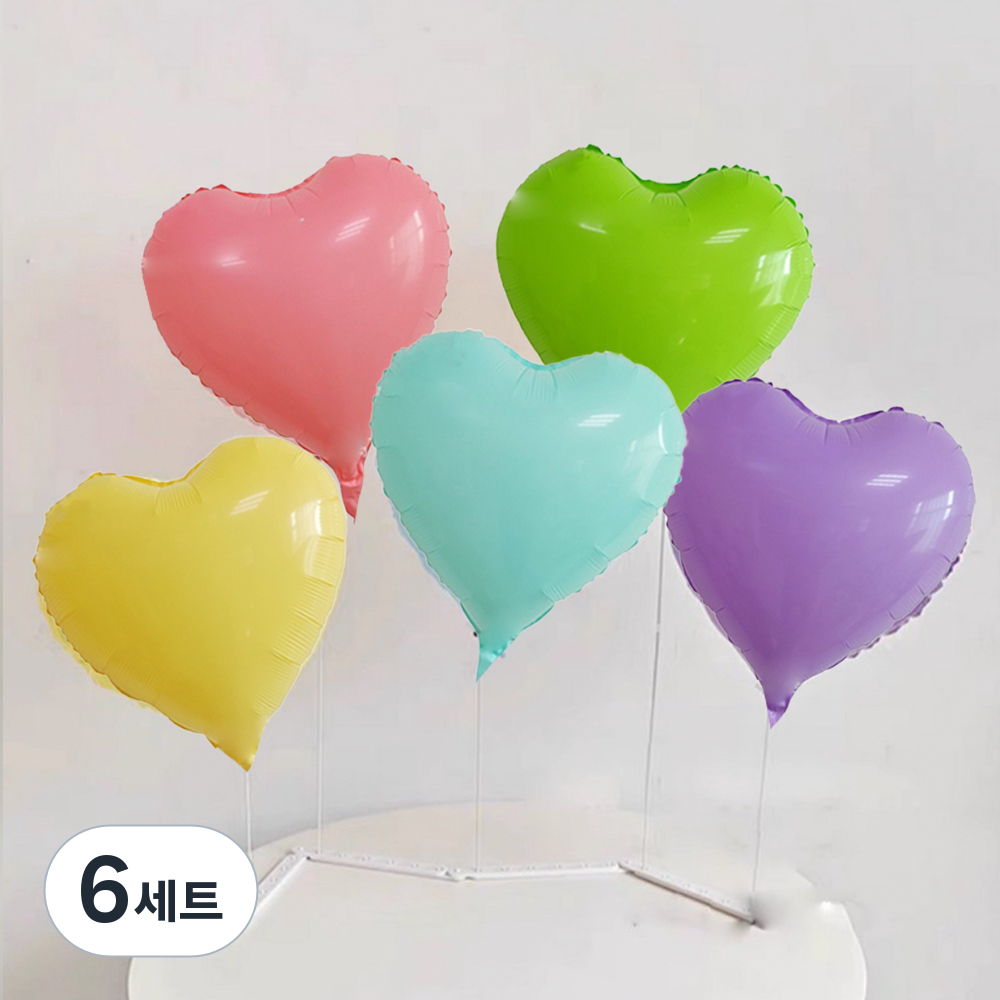 미미파티 생일 파티 은박 대형 5종 하트 풍선 스탠드 + 손펌프 세트 51,000원