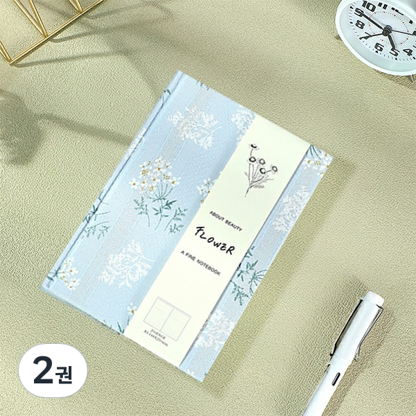 캘리스터 북유럽풍 패브릭 최고급 양장노트 7가지 컬러 꽃무늬 심플 직물커버, 2권, 플로랄 블루 19,500원