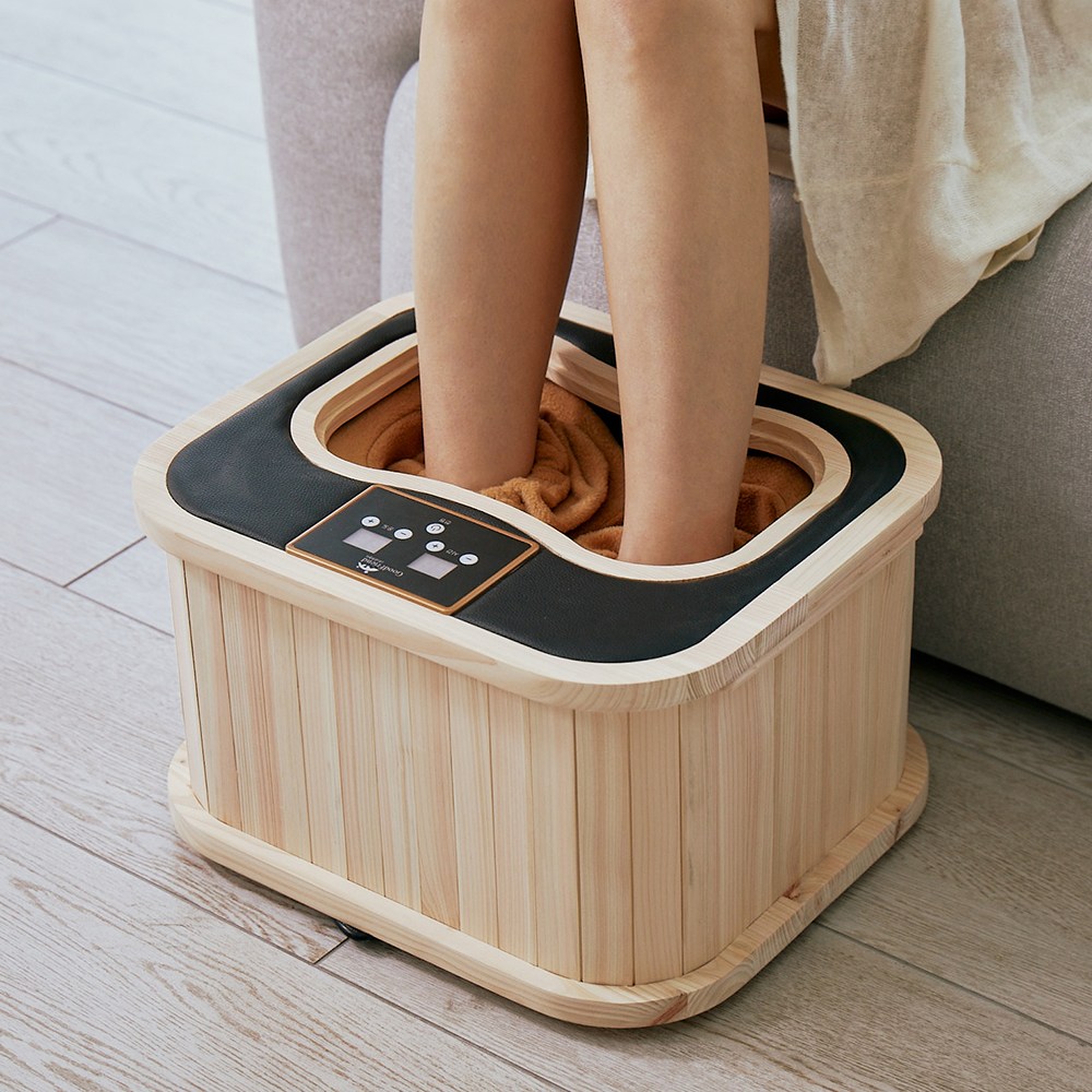 굿프렌드 편백 온열 족욕기 편백나무 건식 좌훈겸용 좌욕기 홈사우나 족욕좌훈 전기온열 발찜질기 198,600원