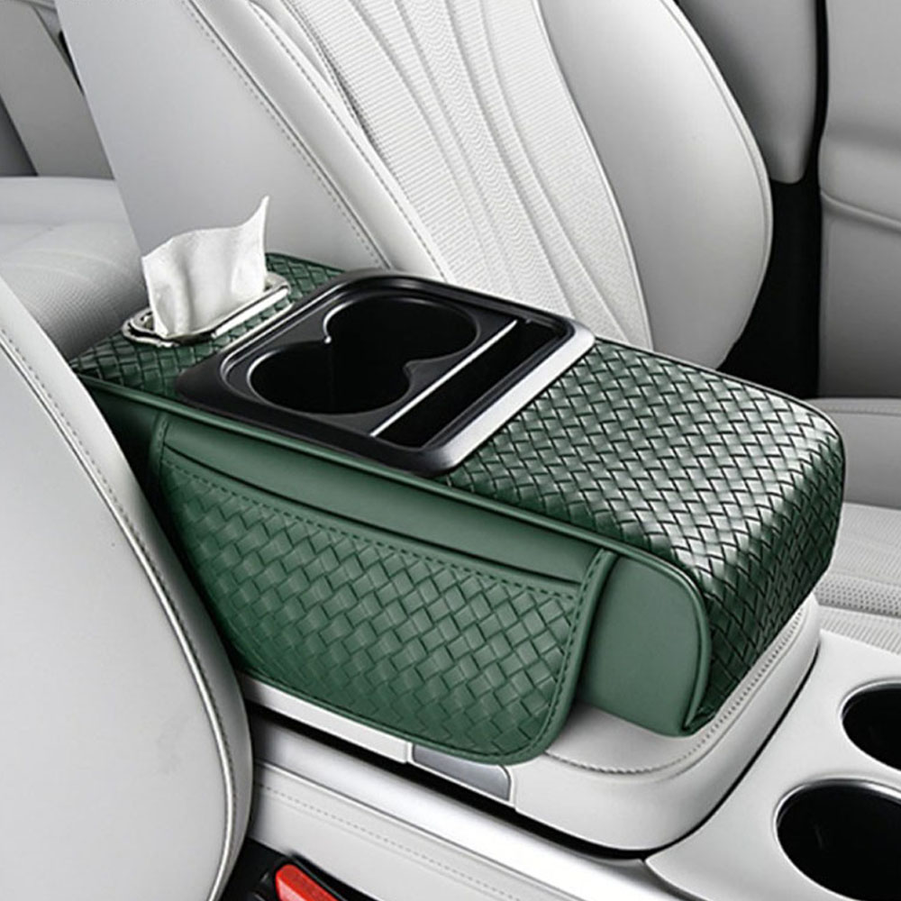 크로니클 프리미엄 패턴 틈새 수납 공간 확보 컵홀더 콘솔 수납 쿠션 전차종 호환, 그린, 컨텐츠 참조 26,900원
