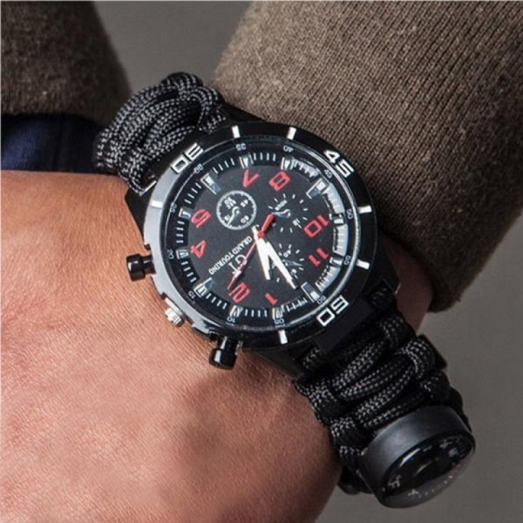 멀티 서바이벌 손목 시계 택티컬 생존 아웃도어 캠핑 16,620원