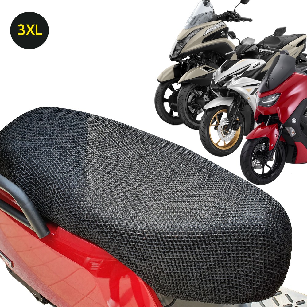 오토티엔 오토바이 매쉬 풀커버 안장 쿨시트 여름 통풍시트 3XL 엔맥스 에어록스 트리시티 어드레스, black, 1개 12,900원