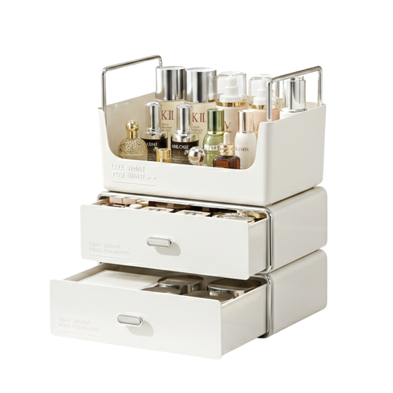 화장품 정리함 향수 진열대 모던 스퀘어 수납함, 1세트, 화이트 36,900원