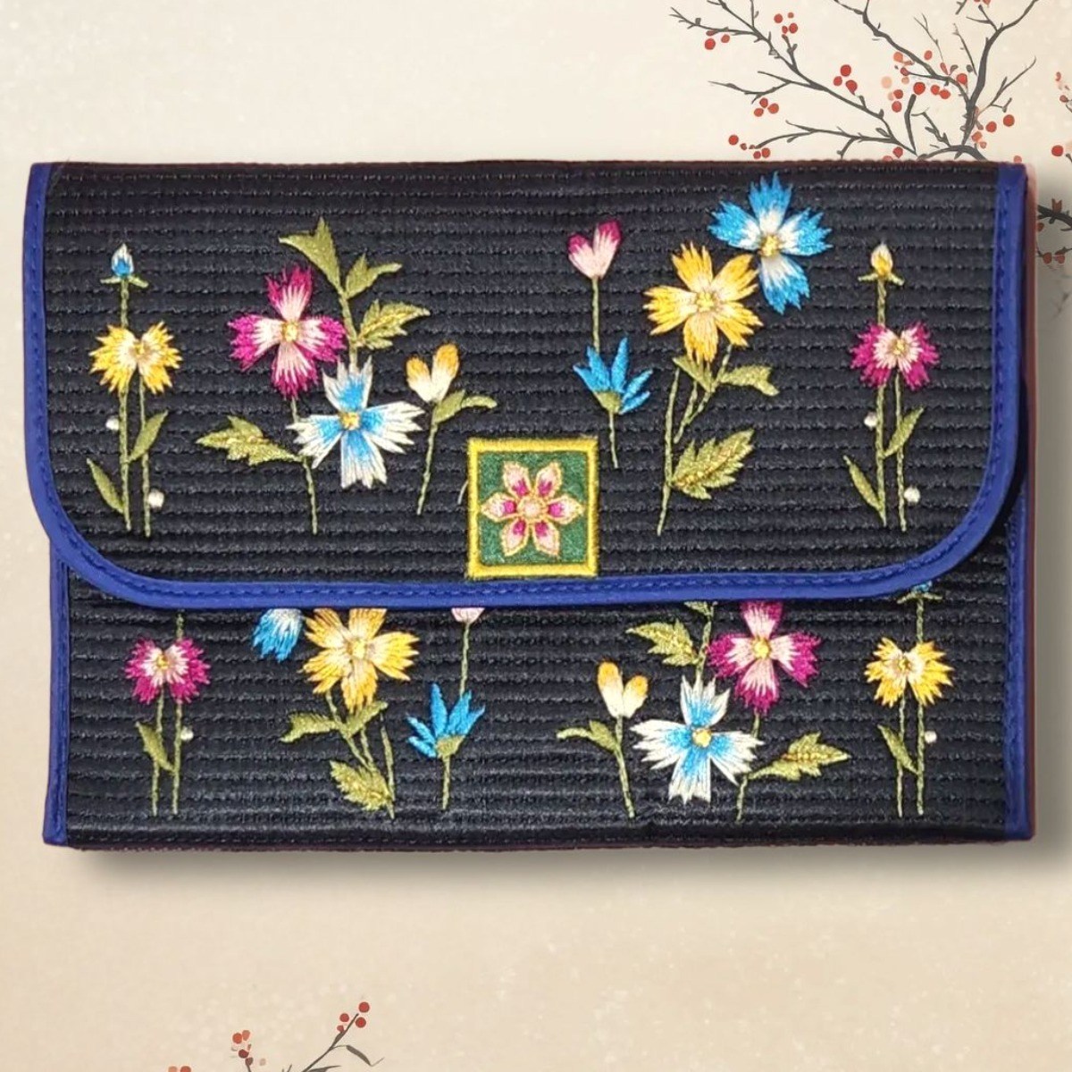 루시르미 돈복 꽃자수 슬림 통장지갑 9,000원