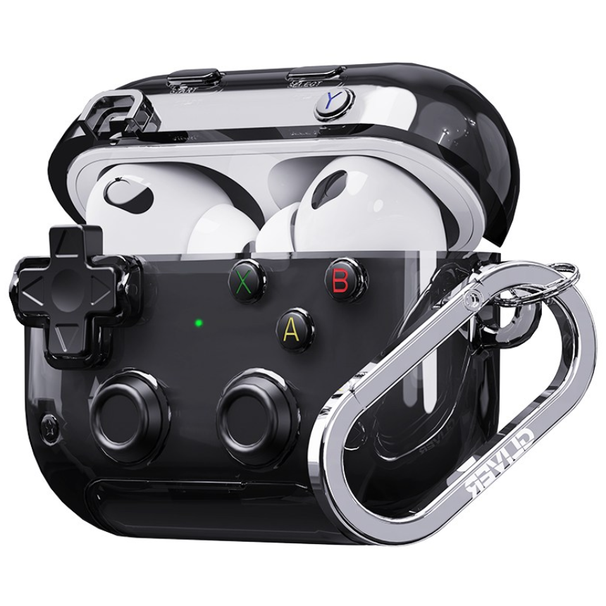 에어팟프로3 에어팟4 케이스 레트로 패드 잠금 분실방지 보호 커버, 1개, 클리어 블랙, 에어팟 프로3 18,900원