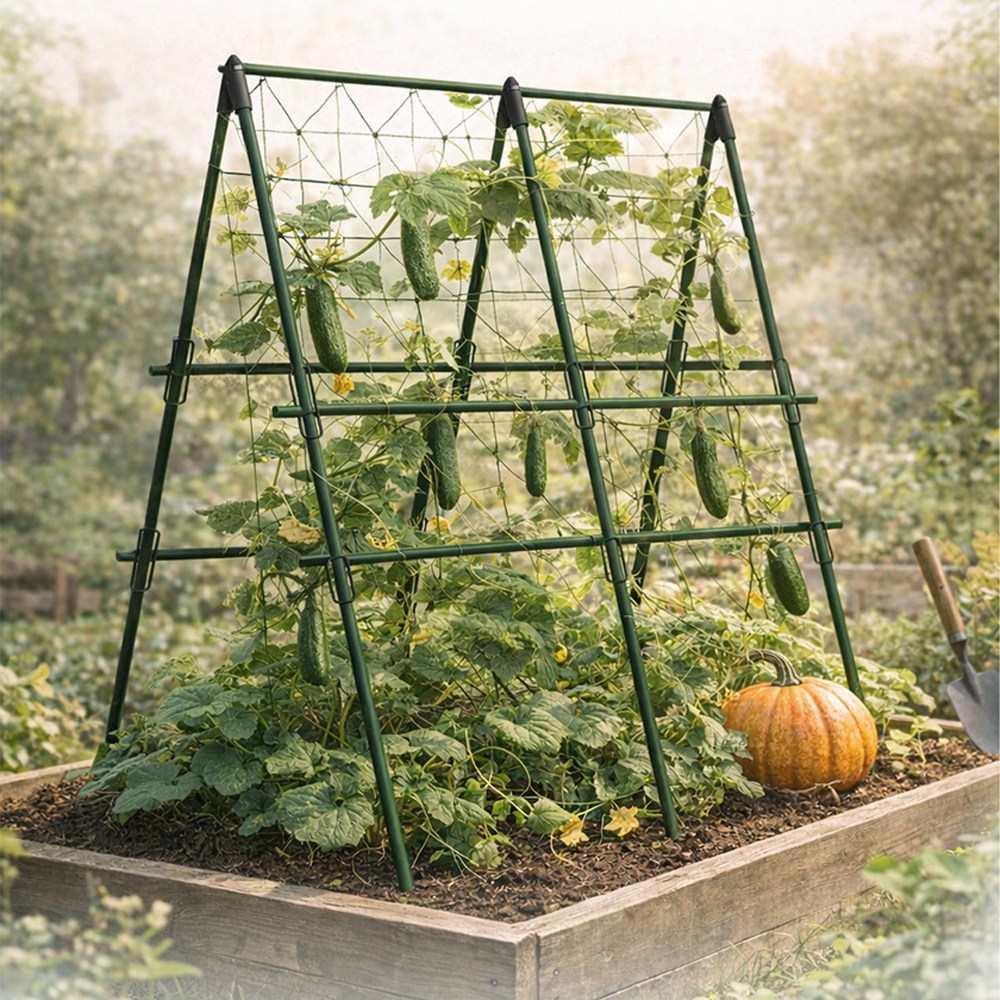 21세기트랜드 트리온 삼각 식물 지지대 오이 호박 넝쿨용 텃밭 가든 지주대, 1세트 37,800원