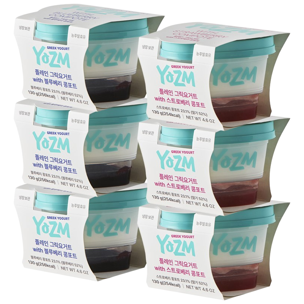 요즘 플레인with블루베리콩포트+플레인with딸기콩포트, 1개, 130g 28,400원