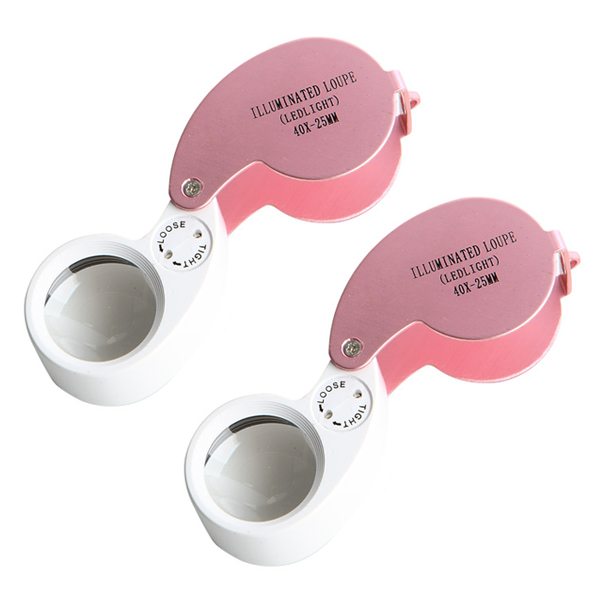 ZIO-BIZ 고배율 루페 40X-25MM 핑크 / 확대경 돋보기 현미경 루페 LOUPE LED 휴대용루페 자연학습 과학학습 과학준비물 곤충관찰 작업용확대경 휴대용확대경 실버용품 9,800원