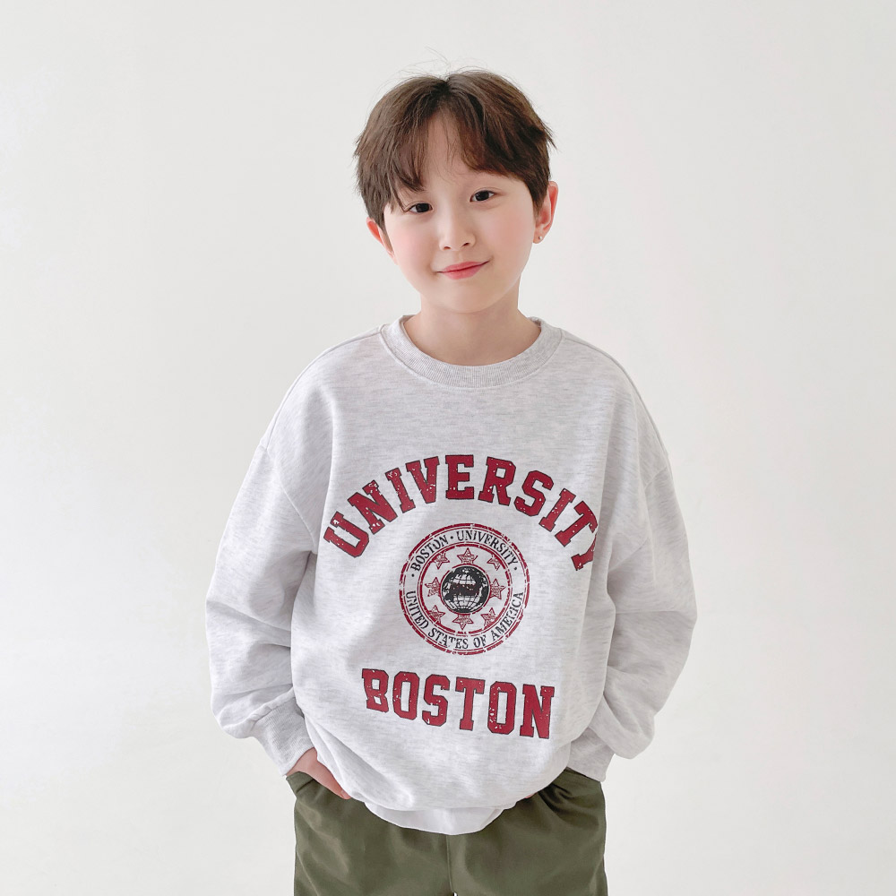 베리클로젯 아동용 유니 보스턴 남아 키즈 맨투맨 티셔츠 34,500원