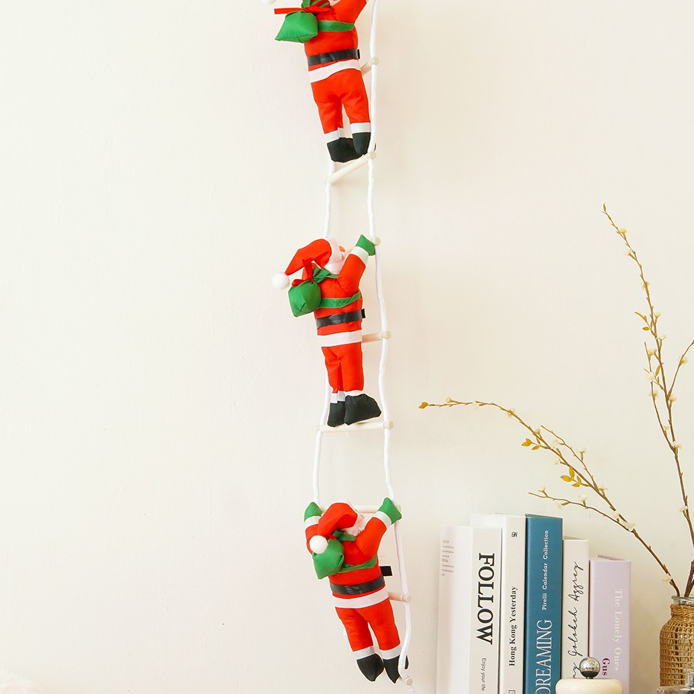 토이토 크리스마스 벽 타는 사다리 산타 인형 장식 인테리어 소품 오브제, 1개, 단일색상 15,100원