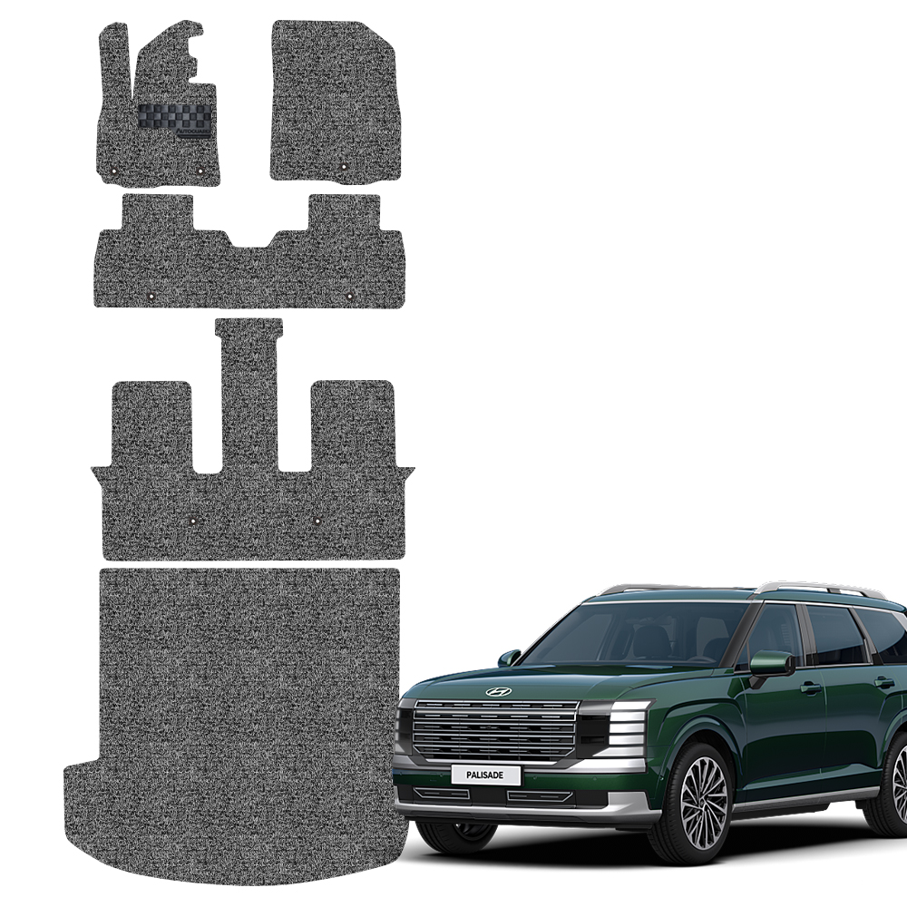 오토가드 체커보드 와이드 발판 자동차 확장형 1 + 2 + 3열 폴딩 + 대 트렁크 코일매트 세트 83,800원