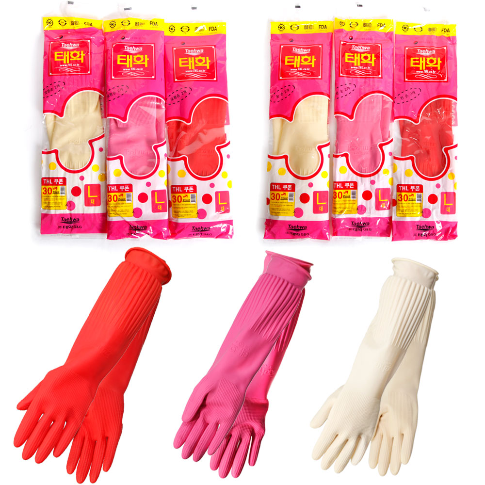 태화고무장갑 뉴 특대 (레드,핑크,아이보리), 핑크, 특대(XL) 이상, 1개 2,090원