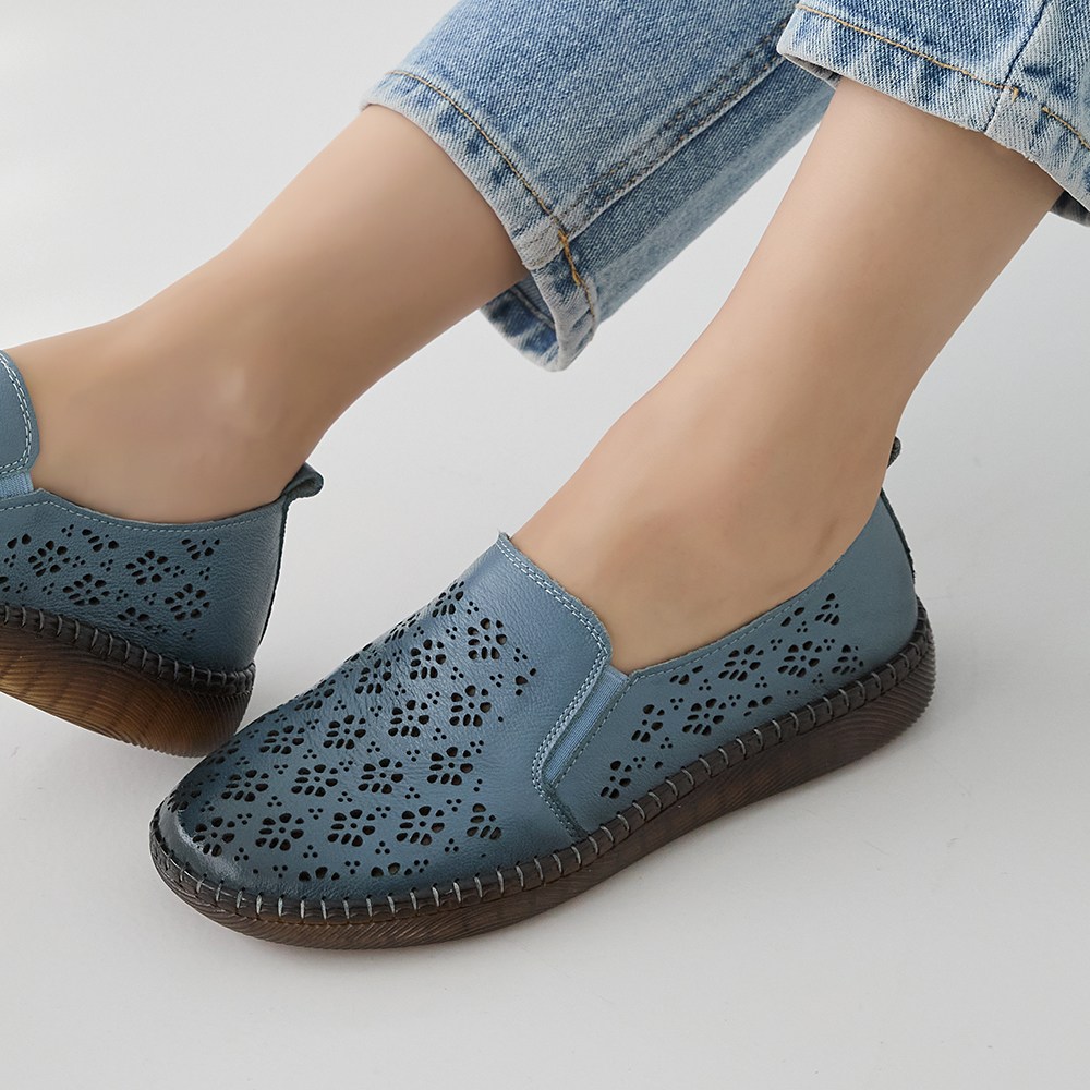 제이슈 천연소가죽 루베 펀칭 컴포트 슬립온 3cm 45,800원