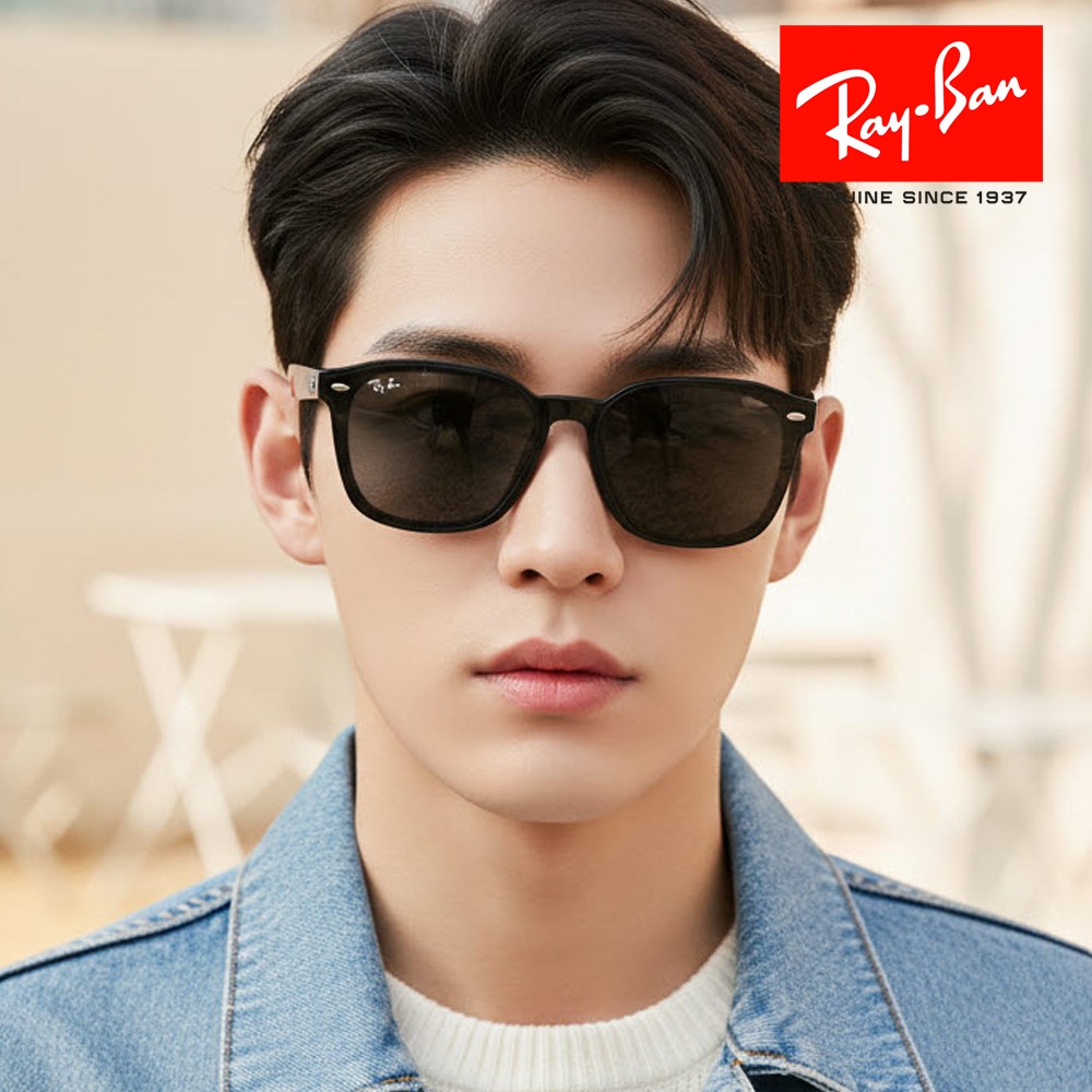 레이벤 선글라스 RB4392D-601/87 66 빅사이즈 뿔테 오버핏 플랫바 선글라스 166,000원