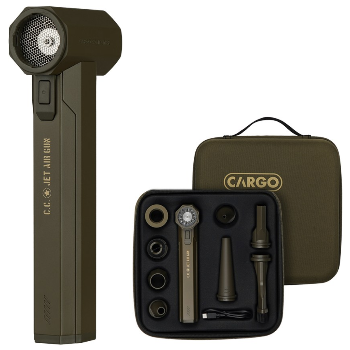 카고컨테이너 무선 미니 송풍기 콤프레샤 청소 차량용 에어건 (청소노즐 증정), 1개 99,000원