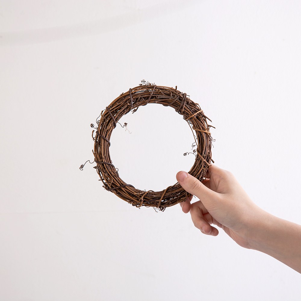 베이직 브라운 리스 1P 나무넝쿨 우드 벽장식 리스틀 조화 만들기 인테리어 소품, 브라운 1,500원