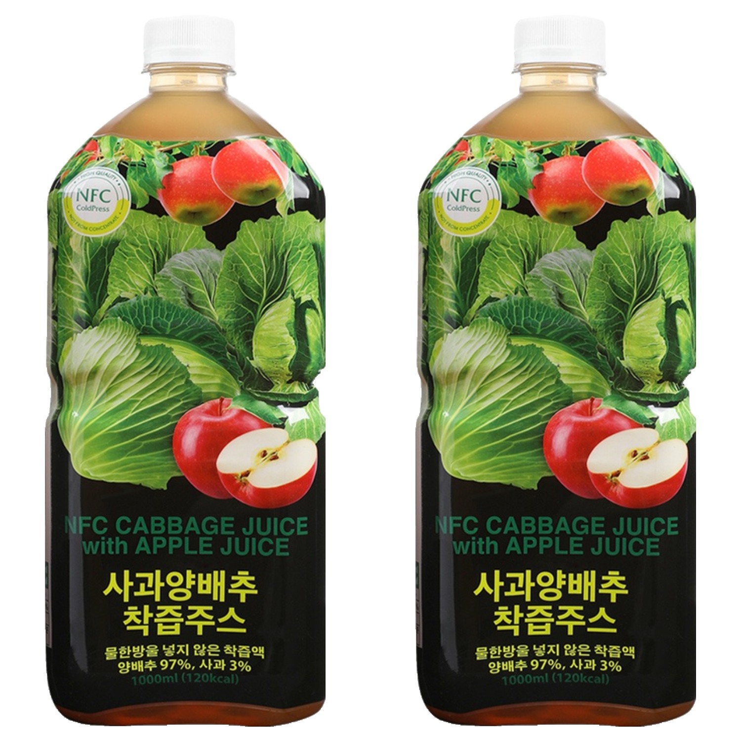 파모빗 사과 양배추 착즙 주스, 1L, 2개 13,800원