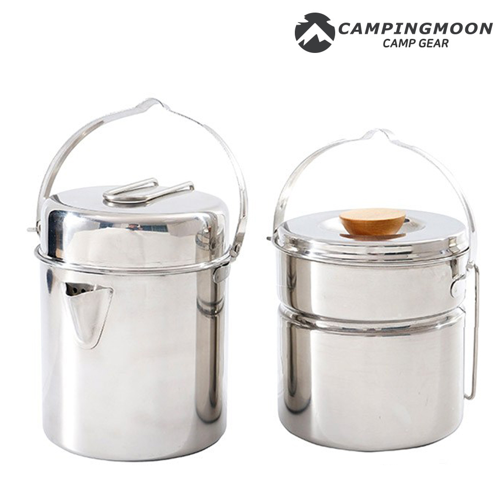 캠핑문 핸들형 304스텐 코펠세트 B형 16,000원