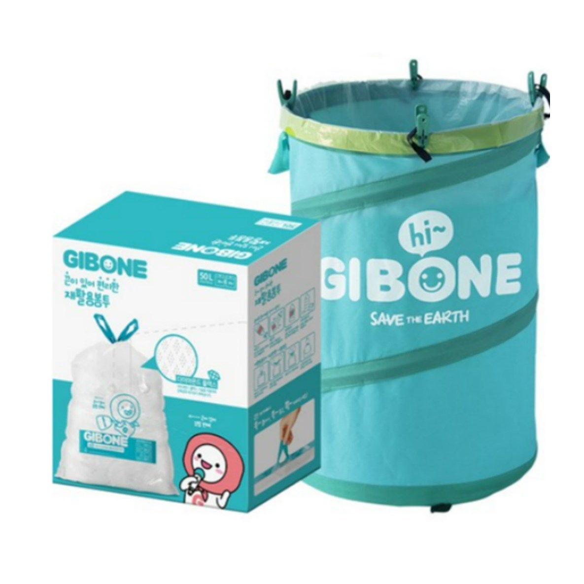 기본에 끈이 있어 편리한 재활용봉투 50L 60p + 팝업 멀티 바스켓 세트 164,880원