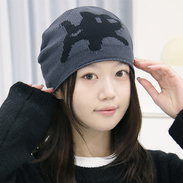 베이직엠 남성 여성 겨울모자 비니 도트고양이 11,400원