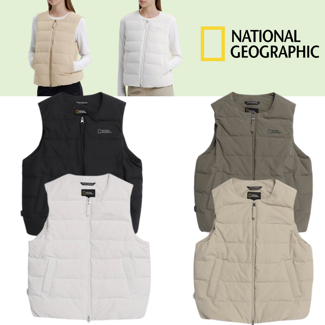 (국내매장판) 내셔널지오그래픽 여성 데일리 캐주얼 간절기 겨울 레이어드 조끼 패딩 헤론 U넥 경량 구스다운 베스트 139,000원