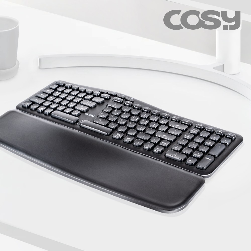 코시 티토 인체공학 무선 겸용 멀티페어링 블루투스 키보드 (손목받침 포함) KB2246WLBT 54,500원