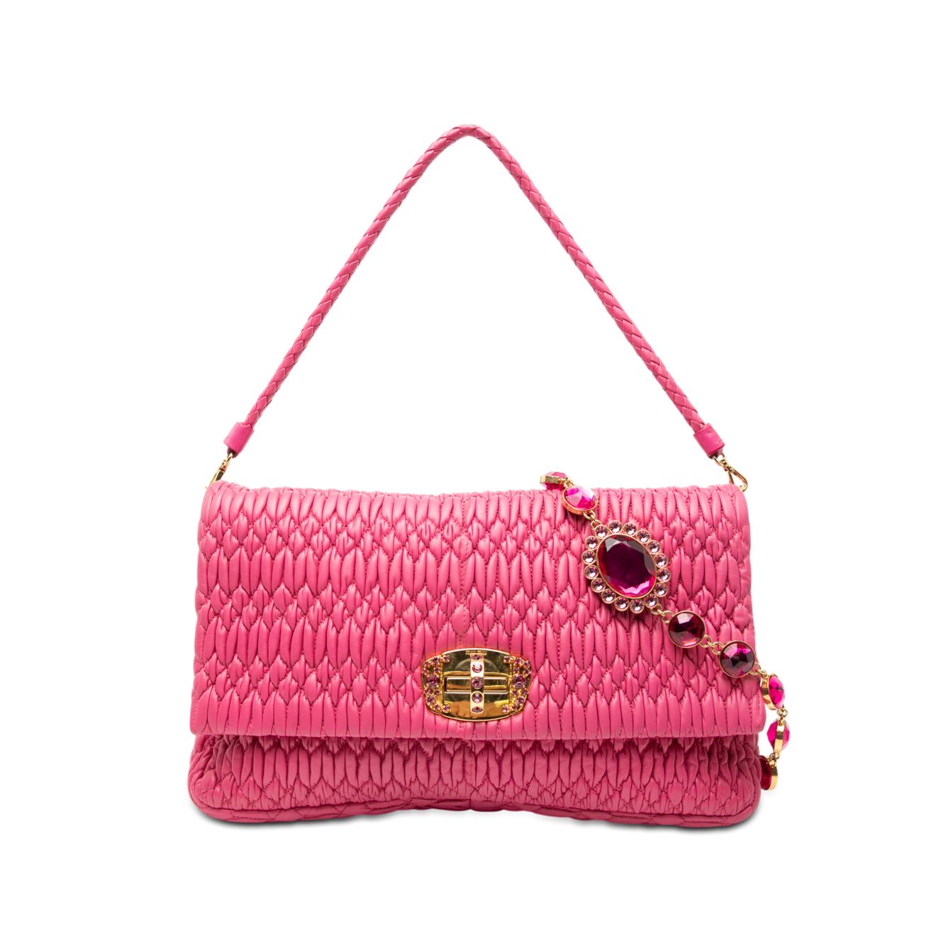 미우미우 중고 2010-2025 마틀라세 나파 크리스털 체인 사첼 백 1,803,000원