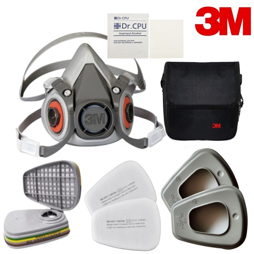 3M 방독마스크 세트 6200+6006K+5N11+501+방독면가방(반면형)+알콜솜2매증정 59,900원