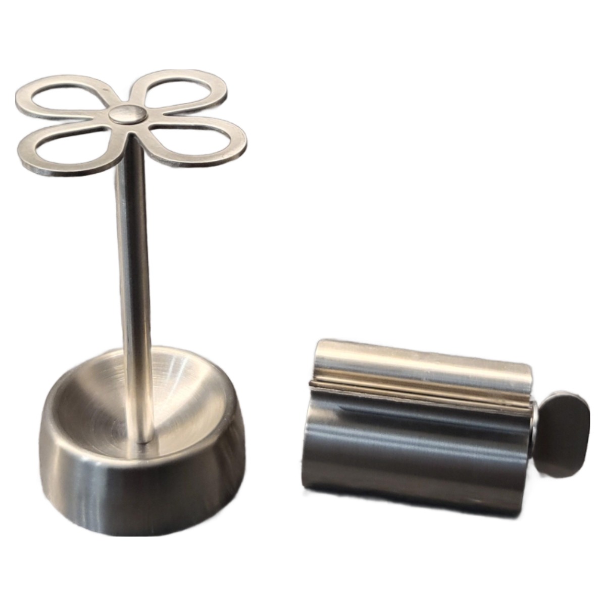 (왓썸) 고퀄리티 올 스텐 304 칫솔 거치대 1+1, 칫솔거치대+ 치약짜개 set, 1세트 16,000원