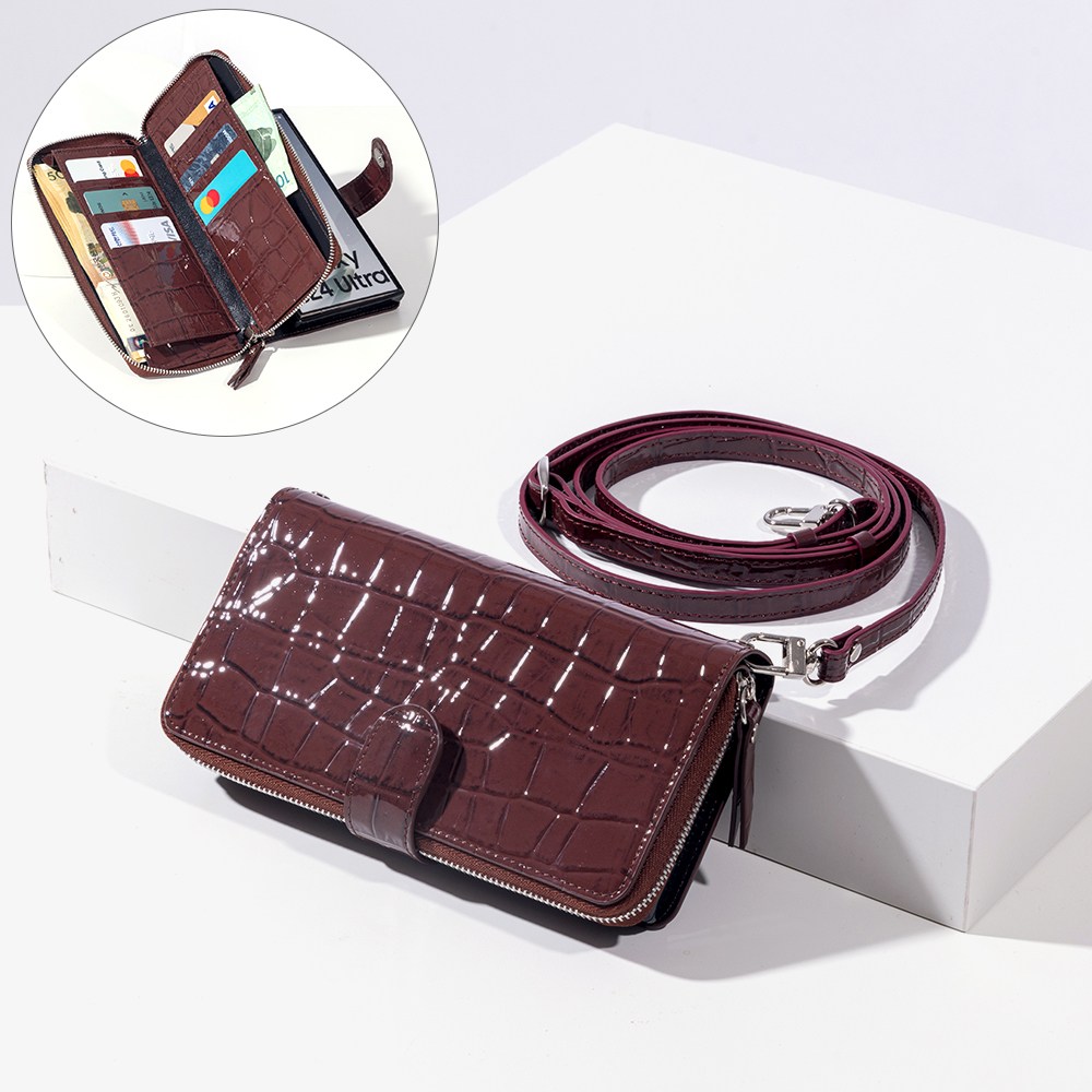 BonAtti HERES 천연소가죽 악어 지퍼 지갑 케이스+긴 크로스 줄 갤럭시 S26 플러스 울트라 102,900원