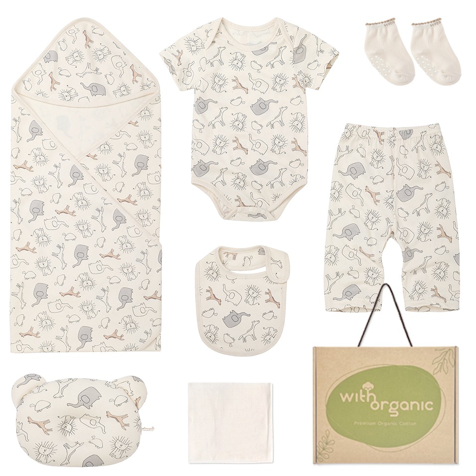 위드오가닉 신생아용 모모의숲 여름 출산 선물 세트 57,400원
